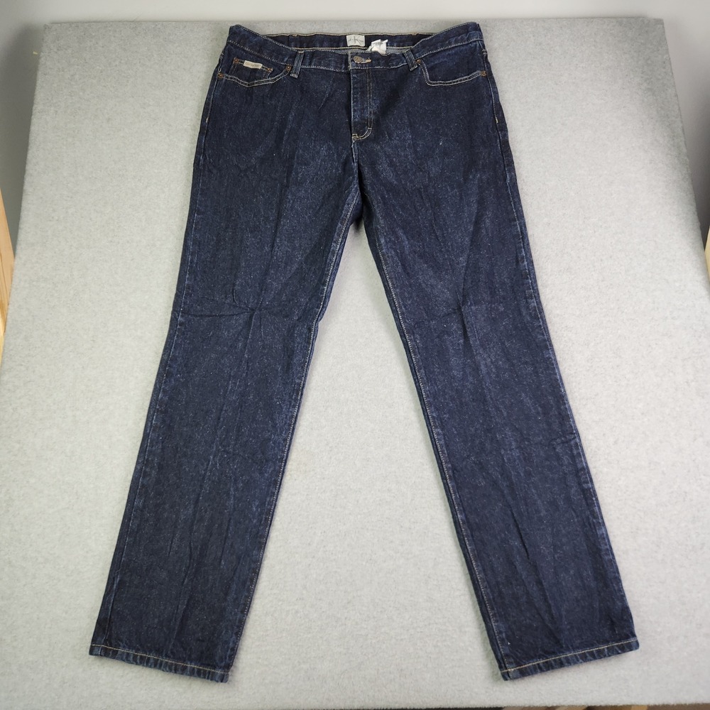Calvin Klein Jeans Men 38 Blue Denim Low Waist Streetwear Americana Straight Leg